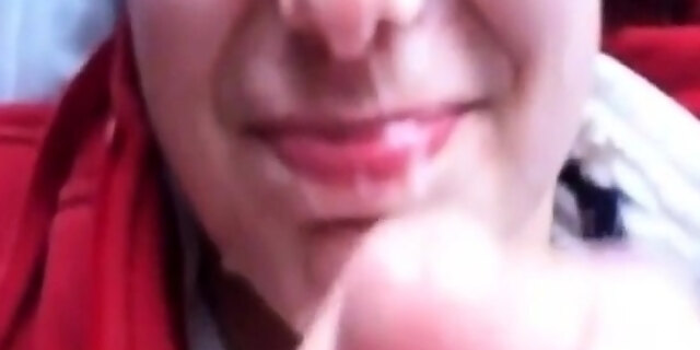 amateur,blowjob,brunette,bukkake,cumshot,facial,girlfriend,pov,redhead